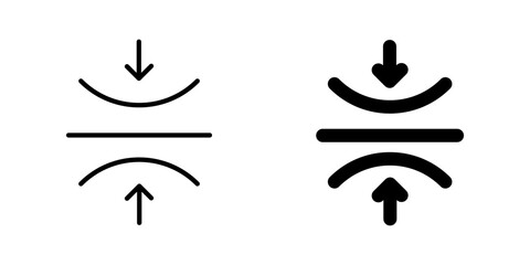 elastic Icon set. Symbol isolated white background. vector illustration. color editable.