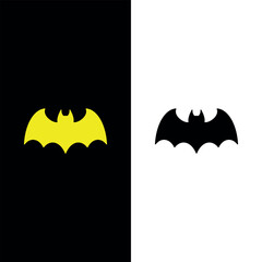 fly wings Batman famous logo superhero icon vector
