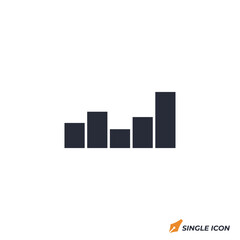 Chart icon vector illustration. Chart symbol isolated on white background.