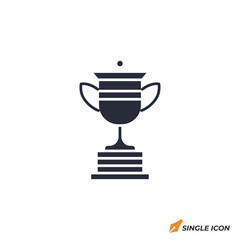 Trophy icon vector illustration. Trophy symbol isolated on white background.