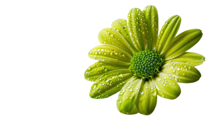 Green flower on a transparent background