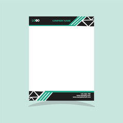 Creative A4 size letterhead design template © Mitu
