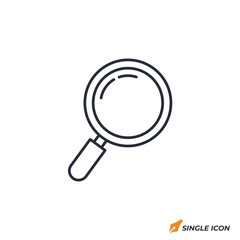 Magnifying glass icon vector illustration. Magnifying glass symbol isolated on white background.