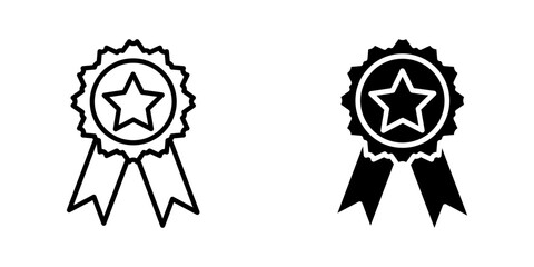 medal 3 Icon Symbol isolated white background. vector illustration. color editable.mpan