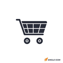 Shopping cart icon vector illustration. Shopping cart symbol isolated on white background.