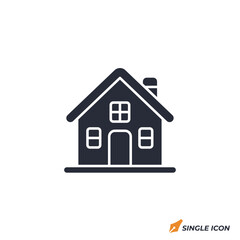 House icon vector illustration. House symbol isolated on white background.
