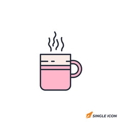 Coffee cup icon vector illustration. Coffee cup symbol isolated on white background.