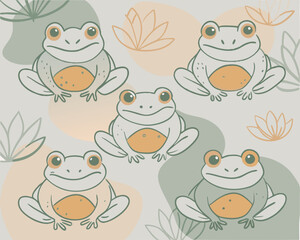 Fototapeta premium cute frog v5