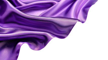Luxurious purple silk fabric with elegant drapery, perfect for high-end fashion and design 