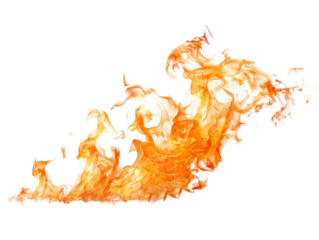 Vivid explosion of fire with dynamic flames and intense heat. Perfect for backgrounds, special effects, and dramatic visuals.