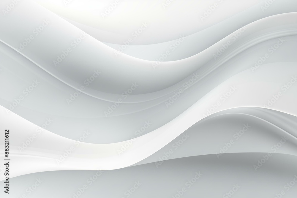 Aufkleber a serene abstract background featuring flowing white and light gray waves with a soft luxurious text