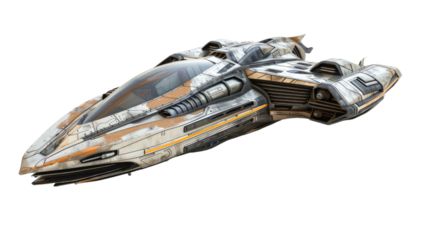 Space shuttle on transparent background