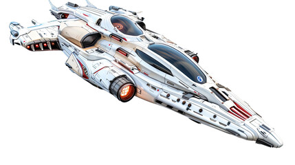 Space shuttle on transparent background