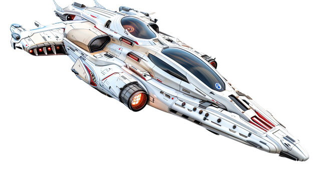 Space shuttle on transparent background