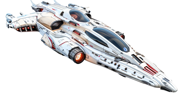 Space shuttle on transparent background