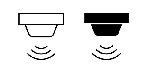 sensor wave Icon set. Symbol isolated white background. vector illustration. color editable.