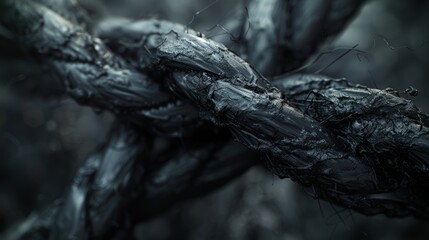 Tangled Electrical Wires: A chaotic bundle of tangled blackr electrical wires, emphasizing the need for organization and safety.