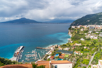 Vico Equense coastline view in Italy