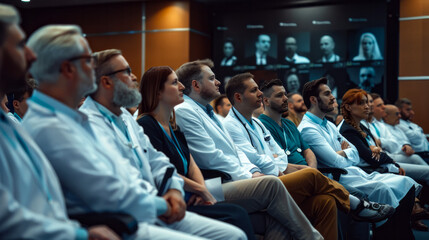 Medical conference with focused professionals in attendance