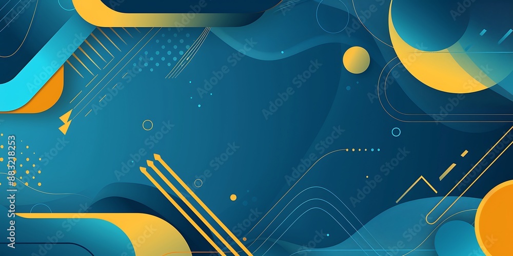 Poster a flat vector background with gradient, featuring rounded and curved shapes,geometric patterns,this 