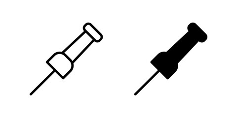 Thumbtack Icon Symbol isolated white background. vector illustration. color editable.mpan