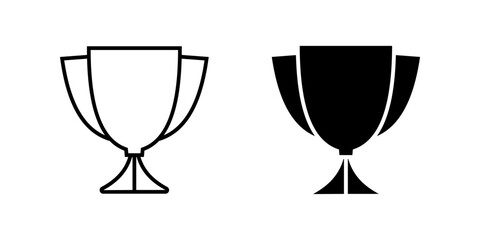 Trophy Icon Symbol isolated white background. vector illustration. color editable.mpan