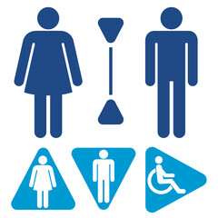 sign icon male and female toilet. Vector illustration