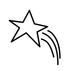 Obraz premium Hand drawn star in trendy line style. Modern vector symbols