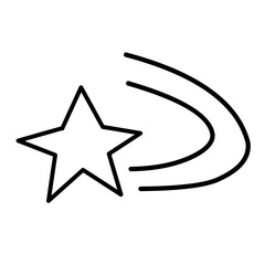 Hand drawn star in trendy line style. Modern vector symbols