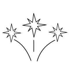 Hand drawn star in trendy line style. Modern vector symbols