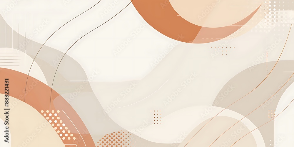 Poster a flat vector background with gradient, featuring rounded and curved shapes,geometric patterns,this 