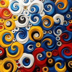 Colorful swirled patterns creating a dynamic and vibrant abstract design