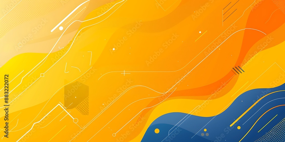 Poster a flat vector background with gradient, featuring rounded and curved shapes,geometric patterns,this 