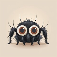 Cute cartoon spider with big eyes.