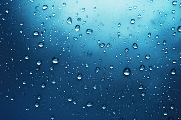 generated illustration of Beautiful blue water drops background