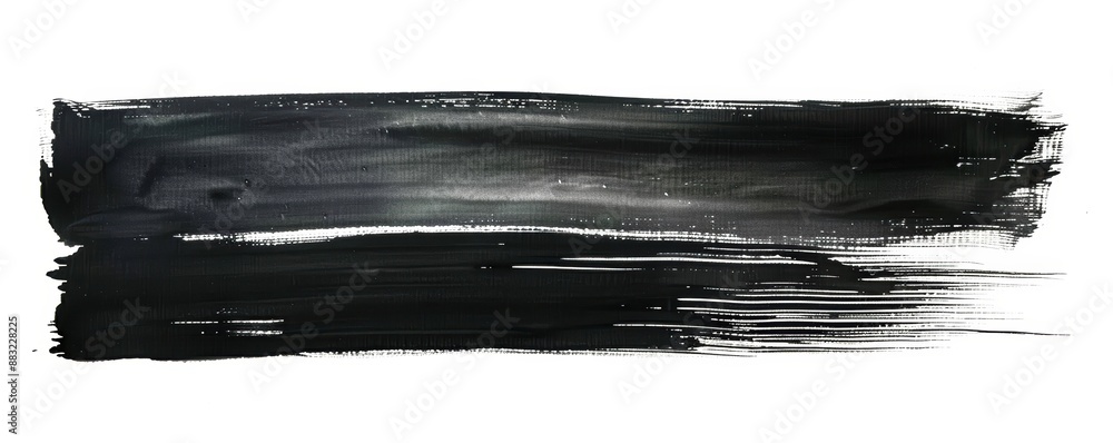 Aufkleber abstract black brush stroke on a white background creating a bold and artistic statement.