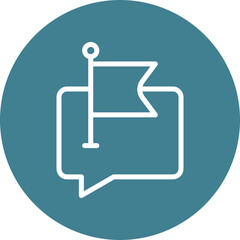 Flagged Vector Line White Circles Multicolors