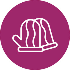 Mittens Vector Line White Circles Multicolors