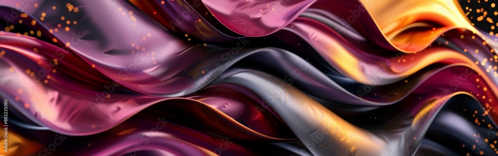 Aufkleber luxury background with colorful flowing waves generative ai