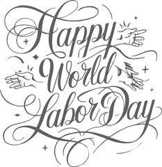 Happy world labor day t-shirt vector illustration for t-shirt design