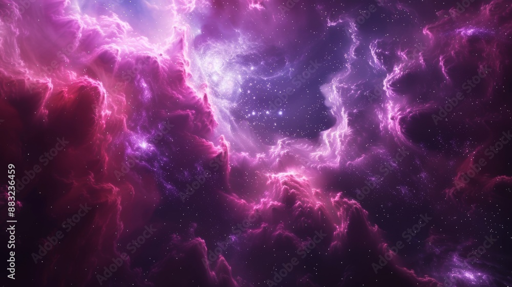Poster cosmic dreamscape for fantasy and space exploration generative ai