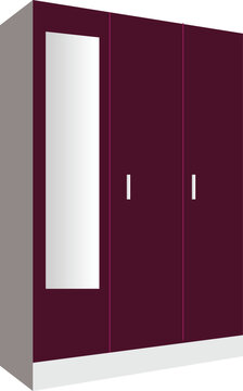 Safe Almirah Vector Illustration.shelves with books, bookshelf background, Showcase Outline Illustrations & Vectors..Modern simple vector icon.classic almari illustration.home decor.