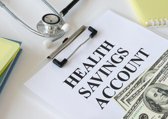 HSA Health savings account is shown using the text
