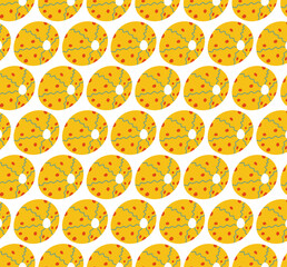 Seamless pattern, abstract circle. Textile design