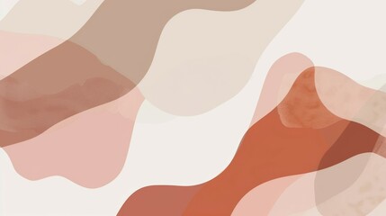 Minimalist texture, Boho Japandi style shapes and background, 2D Dusty Pink color on white background