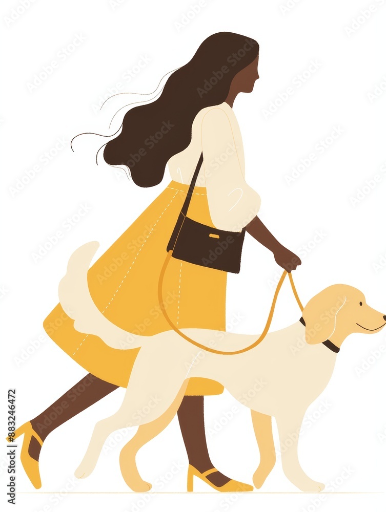 Poster networking event with service dog generative ai