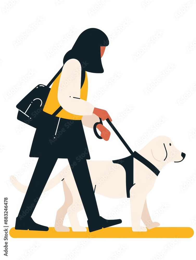 Poster networking event with service dog generative ai
