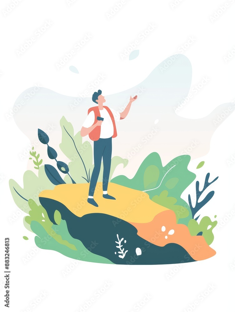 Poster risk assessment concept on a plain background generative ai