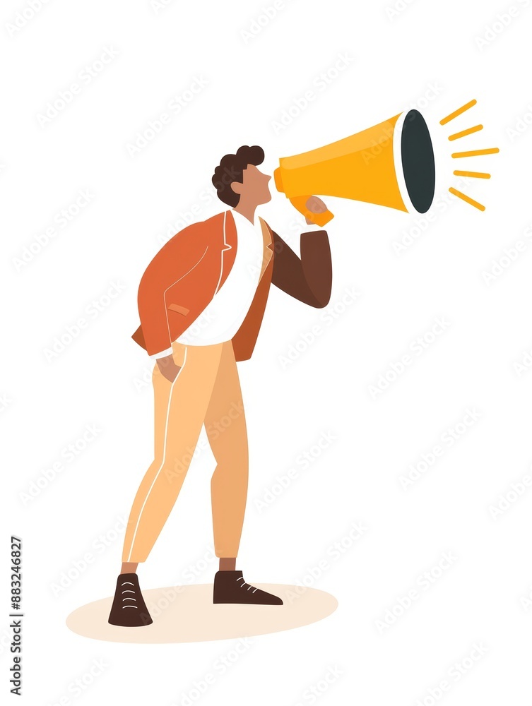 Poster businessman conducting sensitivity analysis on plain background generative ai