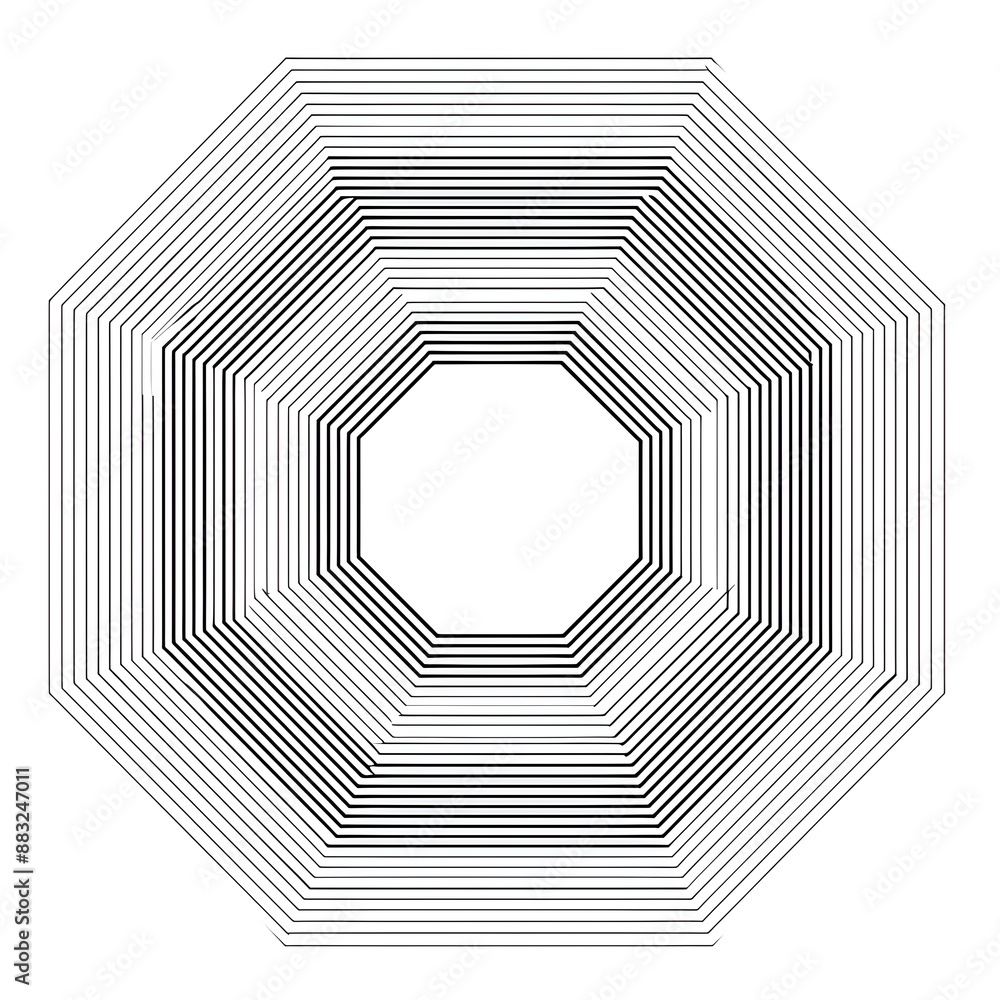 Poster minimalist hexagonal line frame abstract design for creative layouts
